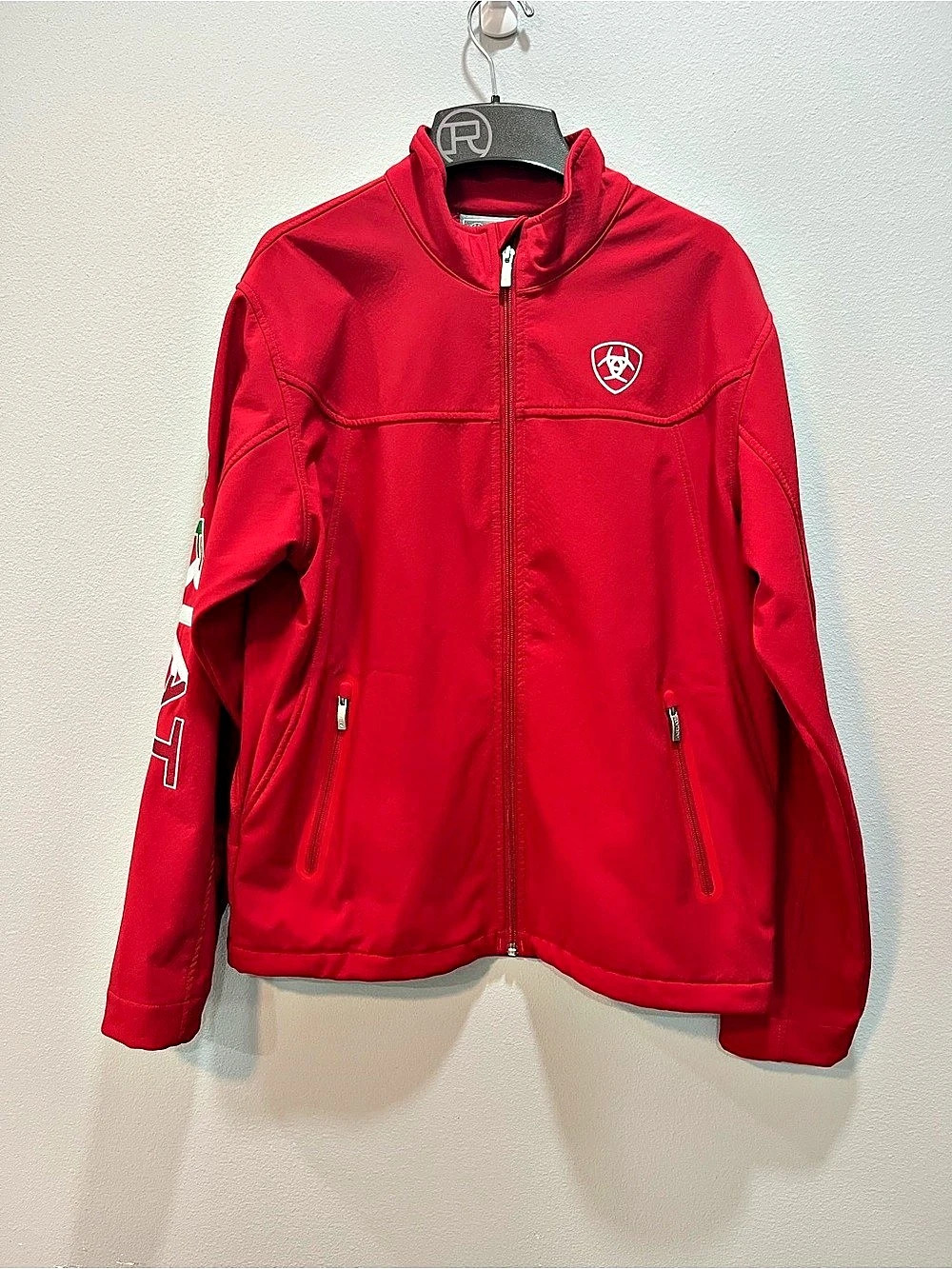 Ariat Men's Mexico Flag Team Softshell Jacket Red Medium